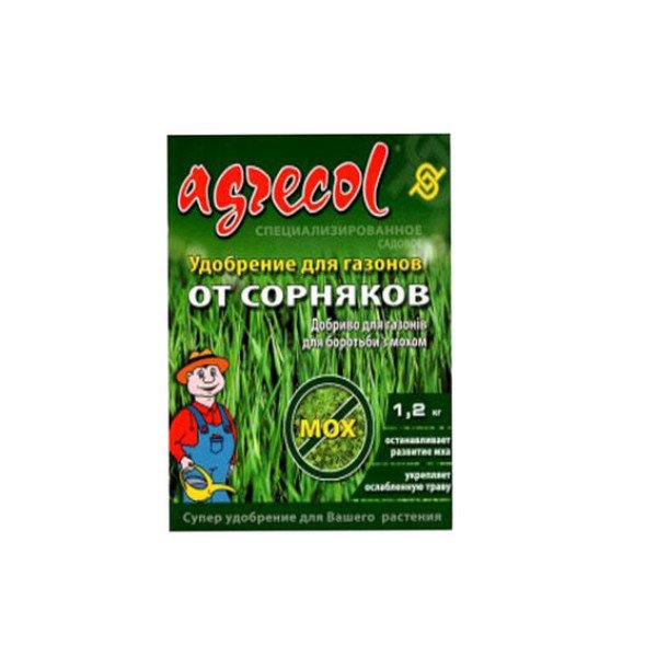 Добриво для газонів - від моху Agrecol 1,2 кг
