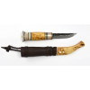 Нож Erapuu Puukko Curly Birch 95, 80CrV2, рукоятка - олений рог и карельская береза (14566)