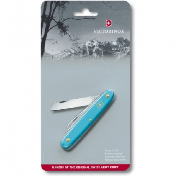 Ніж для саду Victorinox Floral Knife, 100мм / 1функ / голуб мат (блістер) (Vx39050.25B1)