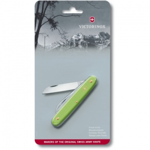 Ніж для саду Victorinox Floral Knife, 100мм / 1функ / зелен мат (блістер) (Vx39050.47B1)