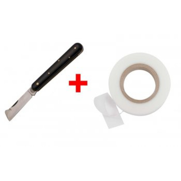 Набор Нож Прививочный Due Buoi 202P (Италия) + Прививочная лента Buddy Tape BT5/25