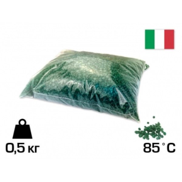 Віск для щеплення зелений в гранулах. Plastifina 7535. Фасовка 0.5 кг. для плодових