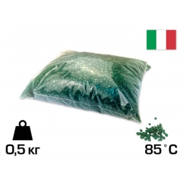 Воск для прививки зелёный в гранулах. Plastifina 7535. Фасовка 0.5 кг. Для плодових