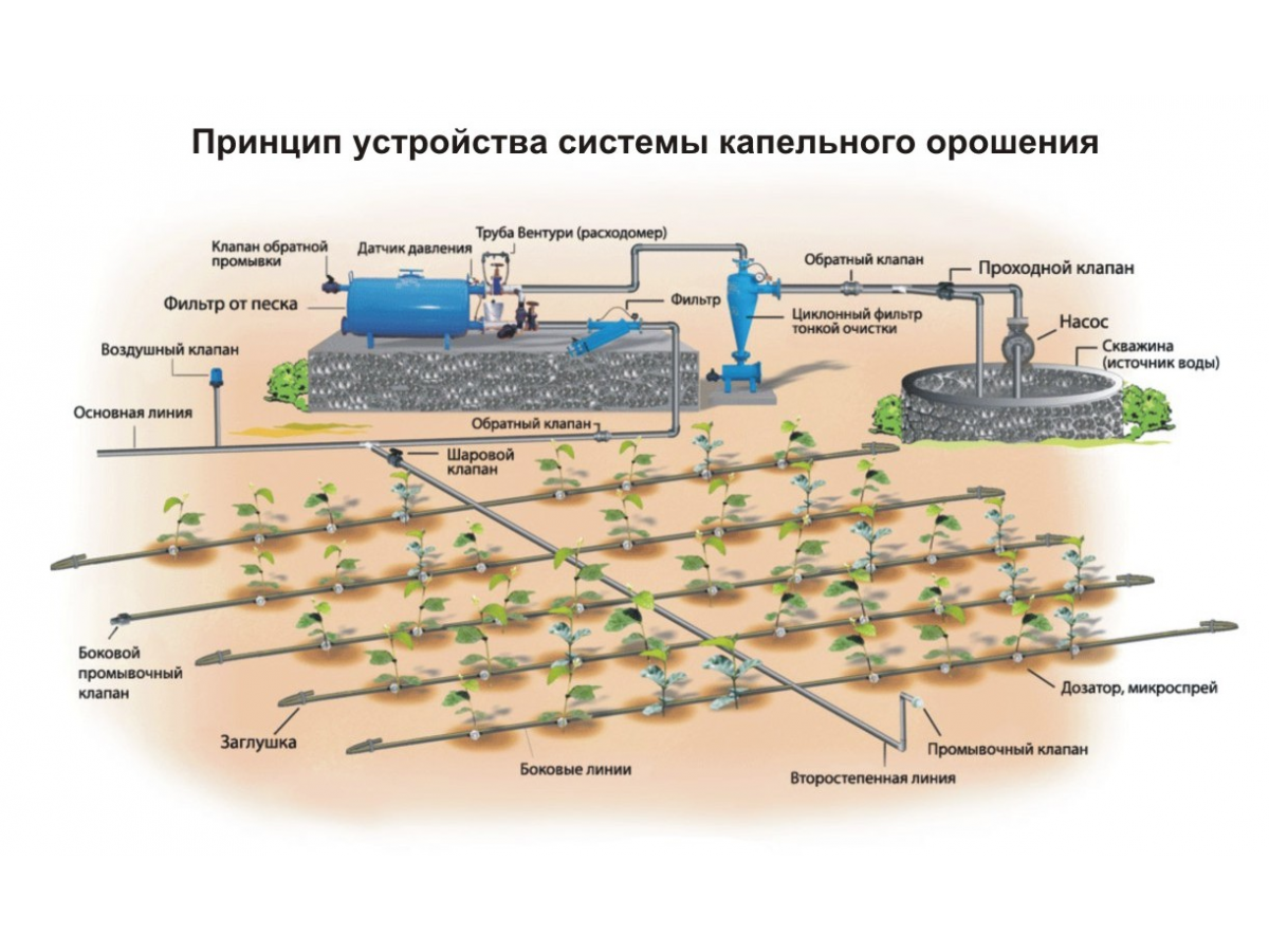 Расчет производительности капельного орошения